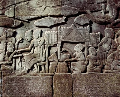 Stone carving by Cambodian School